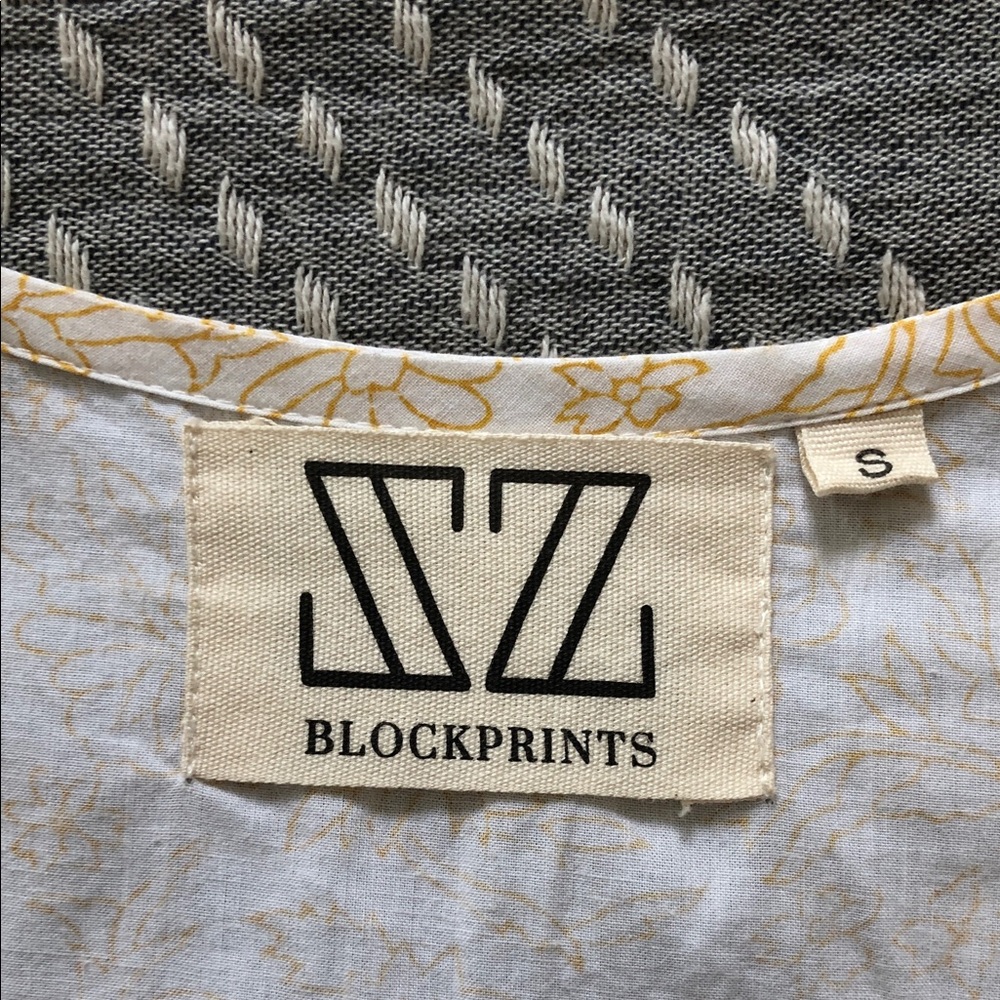 SZ Blockprints Clover Top in Honey, Size Small, New Without Tags, Cotton - Picture 4 of 9